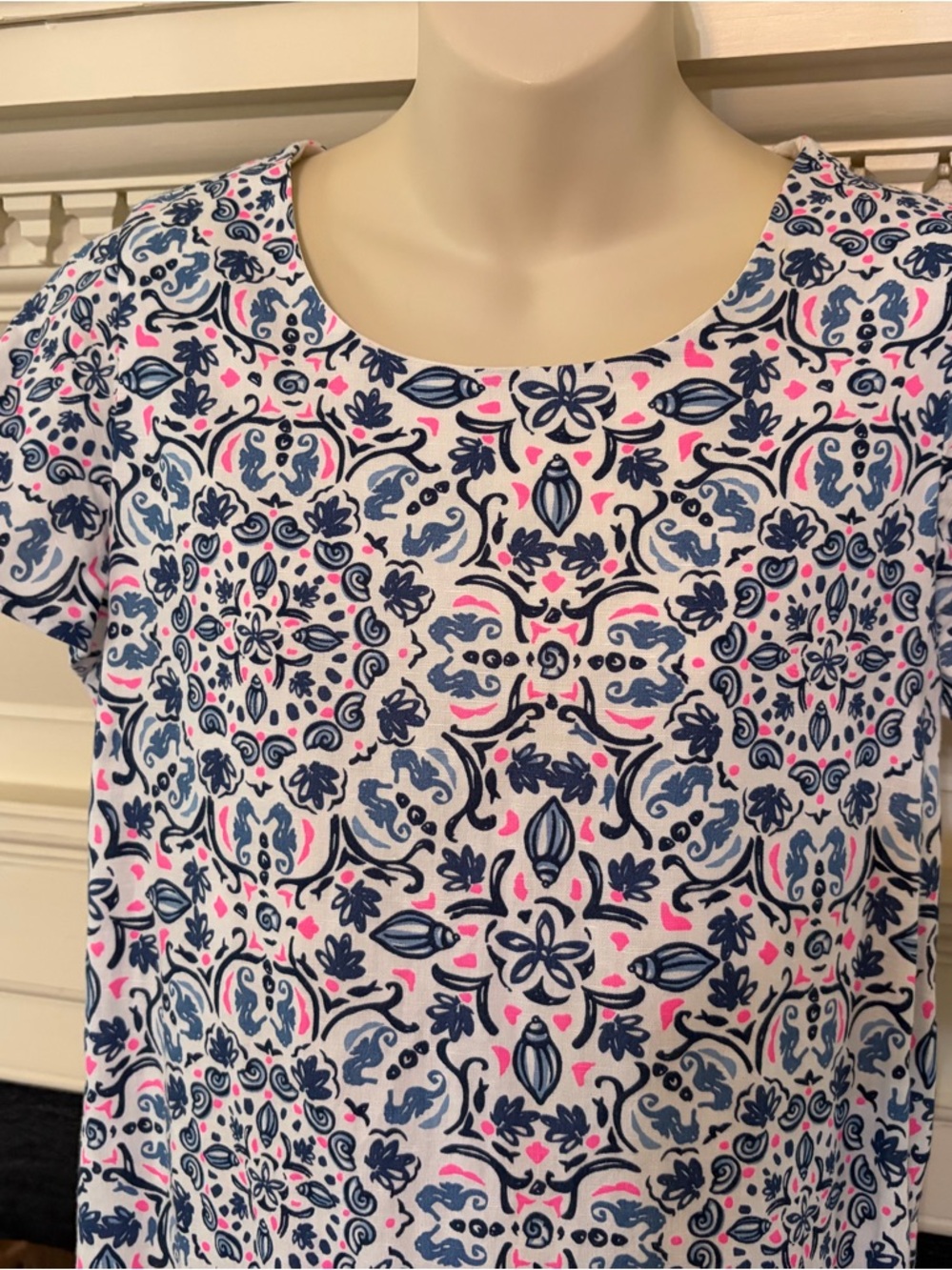 Vineyard Vines Women’s Shift Dress Ocean Pattern Sz Small